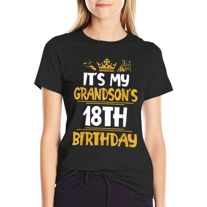 It's My Grandson's 18th Birthday Happy Me Him 18 Years Old  Affordable Price T-Shirt