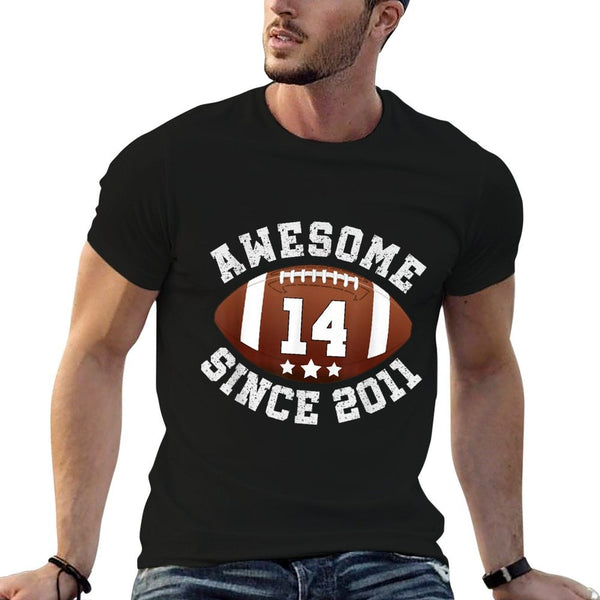 Awesome Since 2011 14 Year Old Football Player 14th Birthday  Lightweight T-Shirt