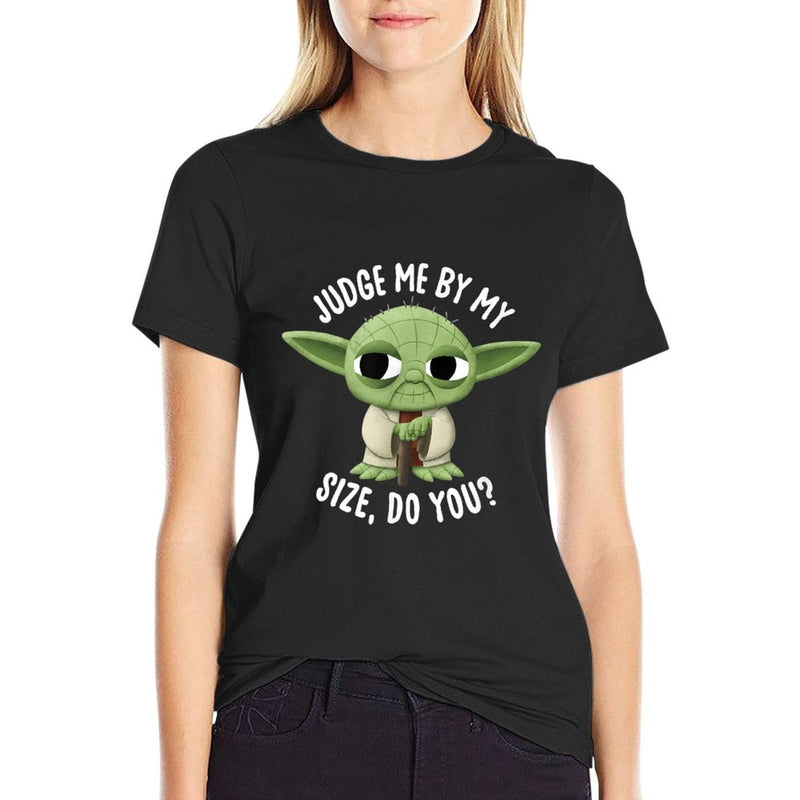 Star Wars Yoda Judge Me By My Size Do You  Rolled Sleeves T-Shirt