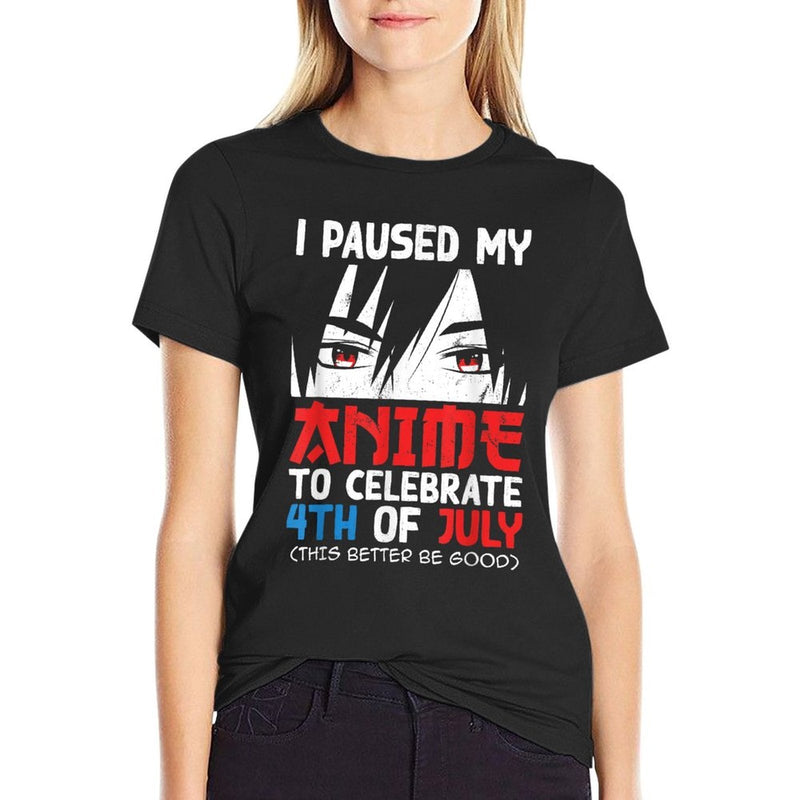 Anime American July Fourth 4th of Julyn Girls Boys  Summer-ready Fabric T-Shirt