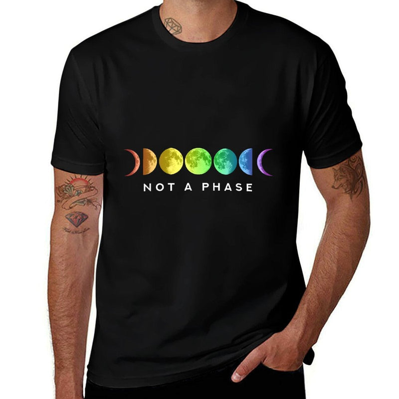 Not A Phase Moon LGBT Gay Pride  Cotton T-Shirt