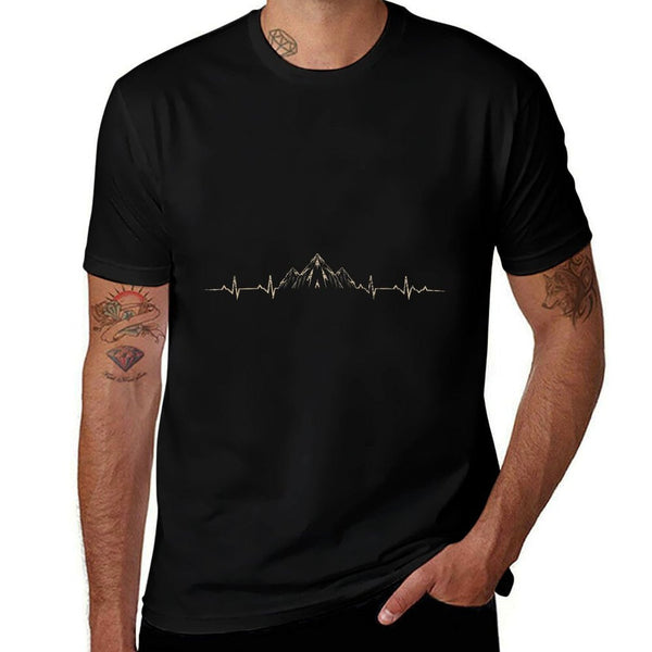 Mountains Heartbeat Hiking Wildlife Outdoors Nature Forest  Moisture-wicking T-Shirt