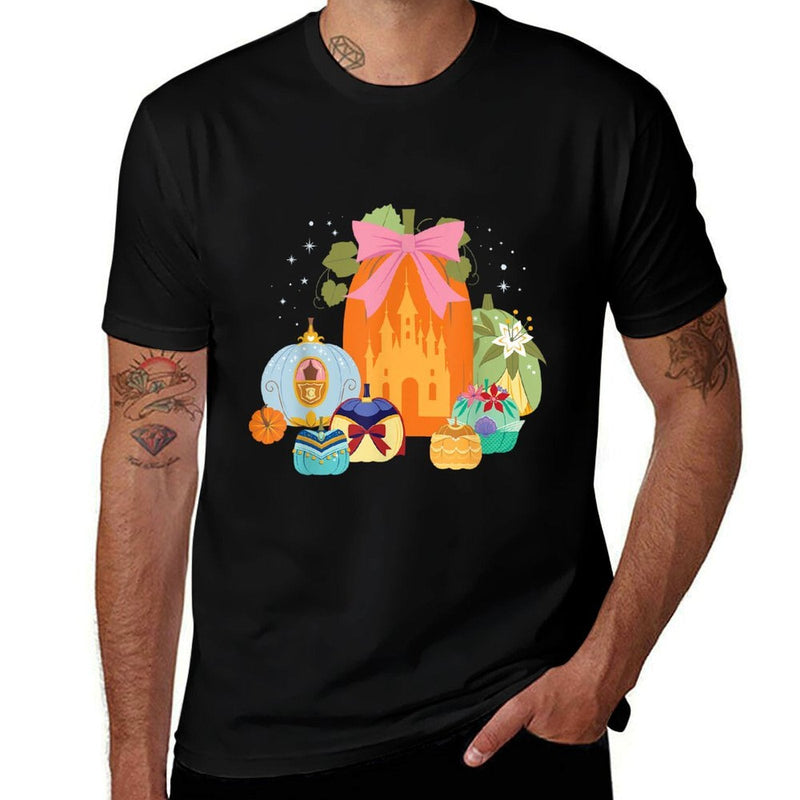 Disney Princess Pumpkins Fall Princesses And Pumpkin Castle  Durable T-Shirt