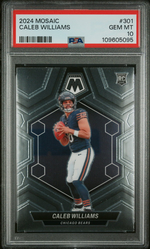 Graded 2024 Panini Mosaic Caleb Williams #301 Rookie RC Football Card PSA 10 Gem Mint