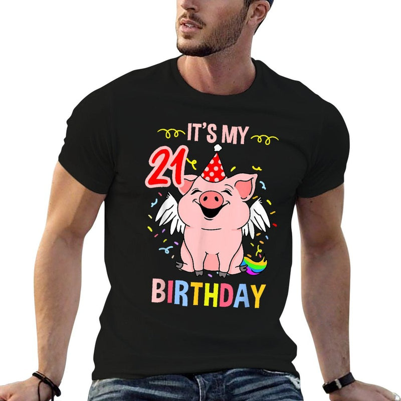 Its My 21st Birthday Pig  Vintage-inspired T-Shirt