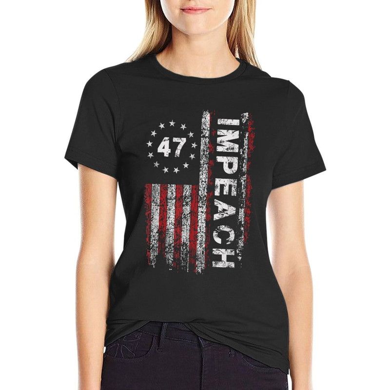 Anti Trump Impeach 47 Trump 47th President US Vintage  Versatile T-Shirt