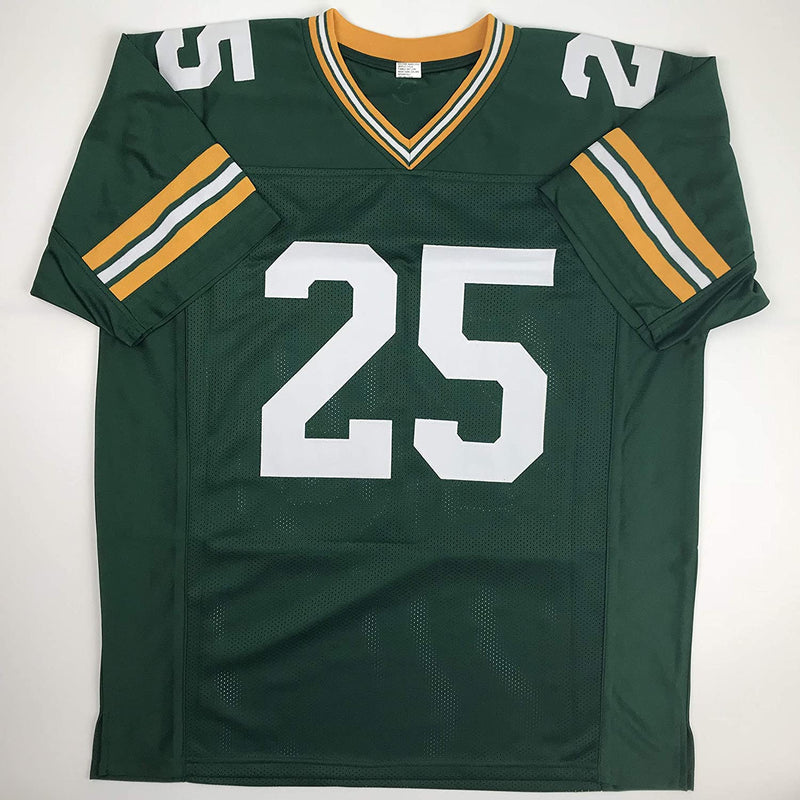 Autographed/Signed Dorsey Levens Green Bay Green Football Jersey Beckett BAS COA