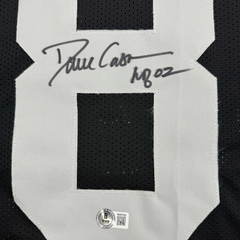 Autographed/Signed Dave Casper HOF 02 Oakland Las Vegas Black Football Jersey Beckett BAS COA