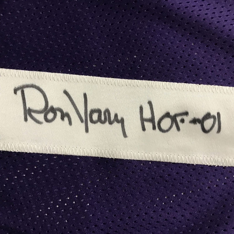 Autographed/Signed Ron Yary HOF 01  Minnesota Purple Football Jersey JSA COA