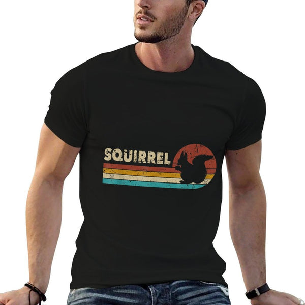 Squirrel Vintage Men Women Kids Boys Girls Funny Retro  Tagless Design T-Shirt