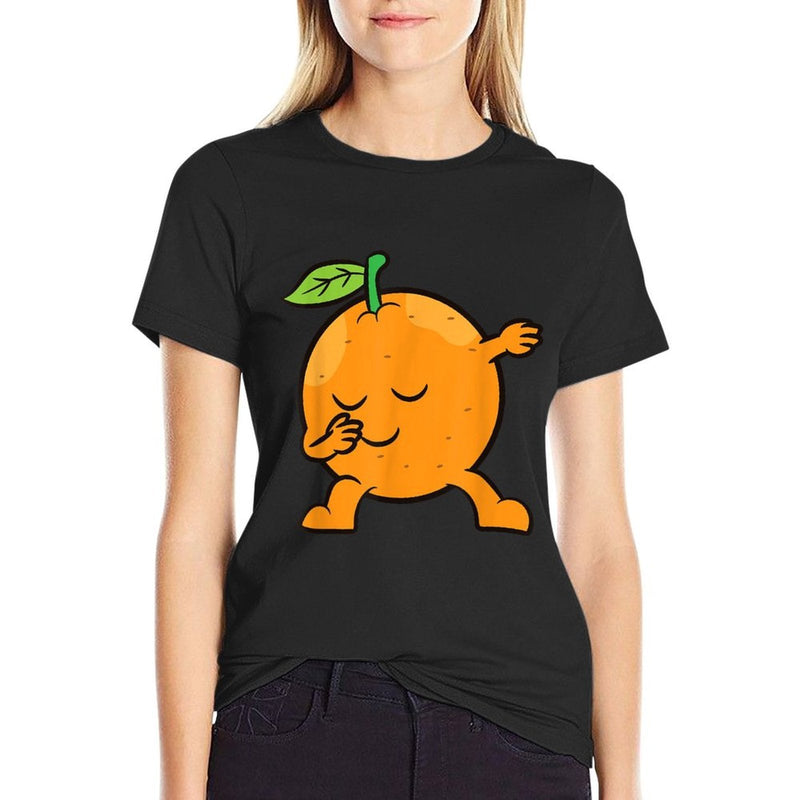 Orange Dabbing Orange Fruit Love Oranges  Moisture-wicking T-Shirt