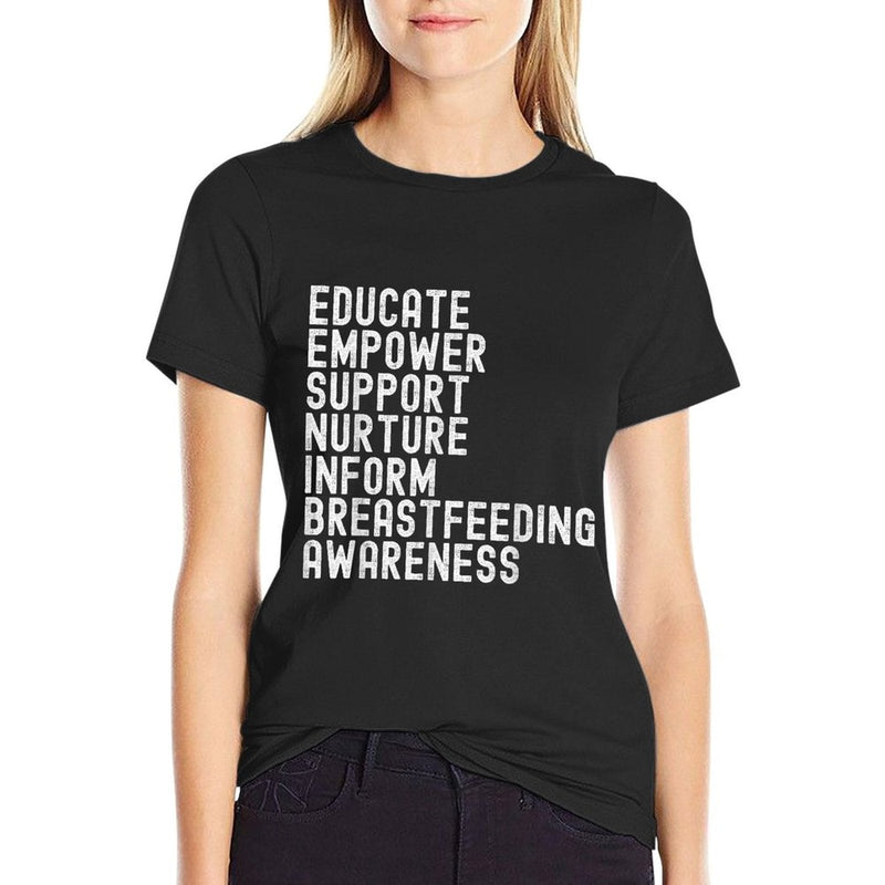 World Breastfeeding Week Awareness Breast Milk Lactation Mom  Classic T-Shirt