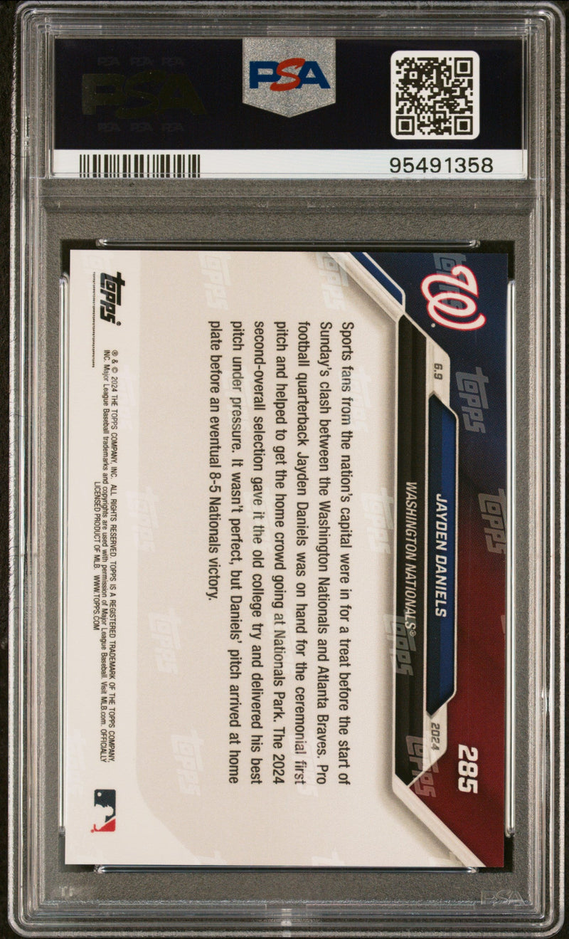 Graded 2024 Topps Now Jayden Daniels #285 Rookie RC Baseball Card PSA 10 Gem Mint