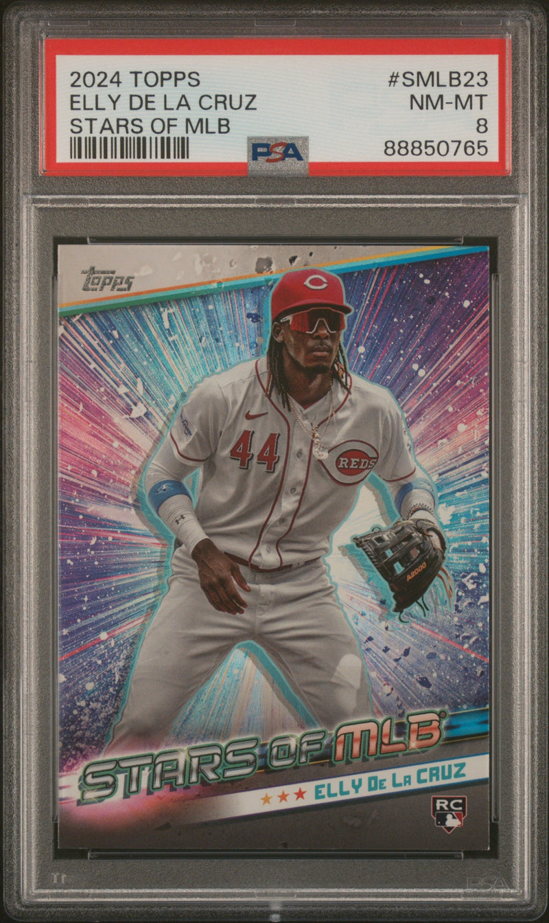 Graded 2024 Topps Elly De La Cruz #SMLB23 Stars of MLB Rookie RC Baseball Card PSA 8 Near Mint