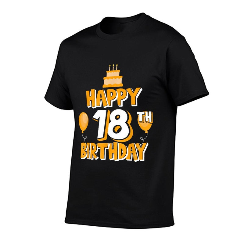 Happy 18th Birthday Party Idea For Friends  Eco-friendly Material T-Shirt