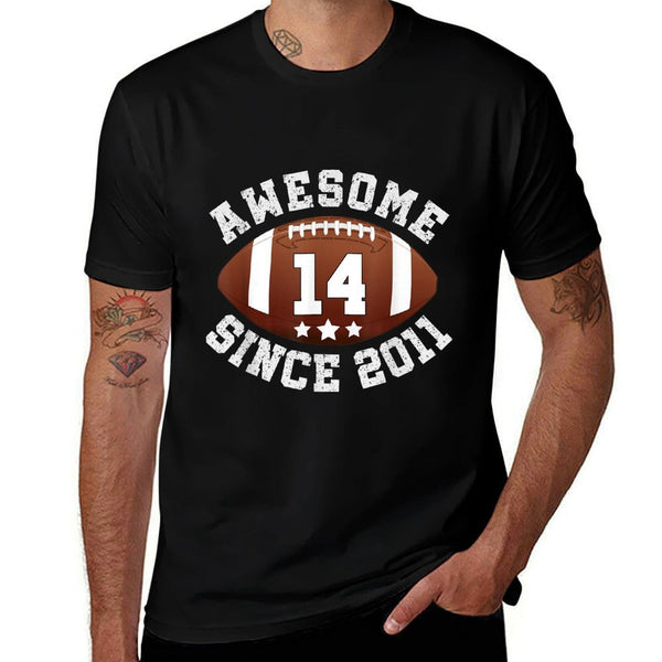 Awesome Since 2011 14 Year Old Football Player 14th Birthday  Lightweight T-Shirt