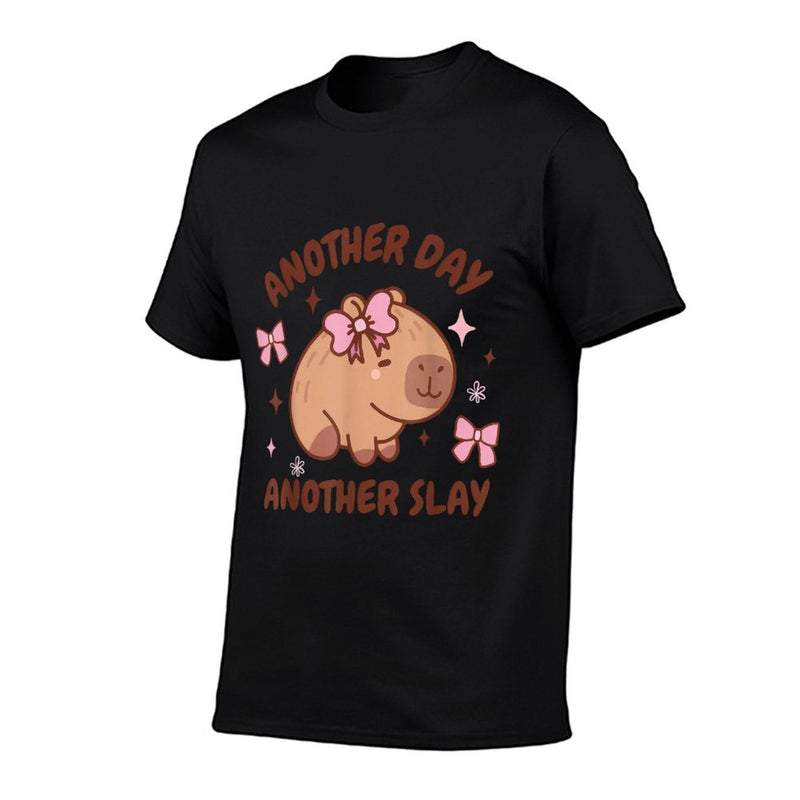 Another Day Another Slay Cute Capybara Lover Kawaii Amine  Wrinkle-resistant T-Shirt