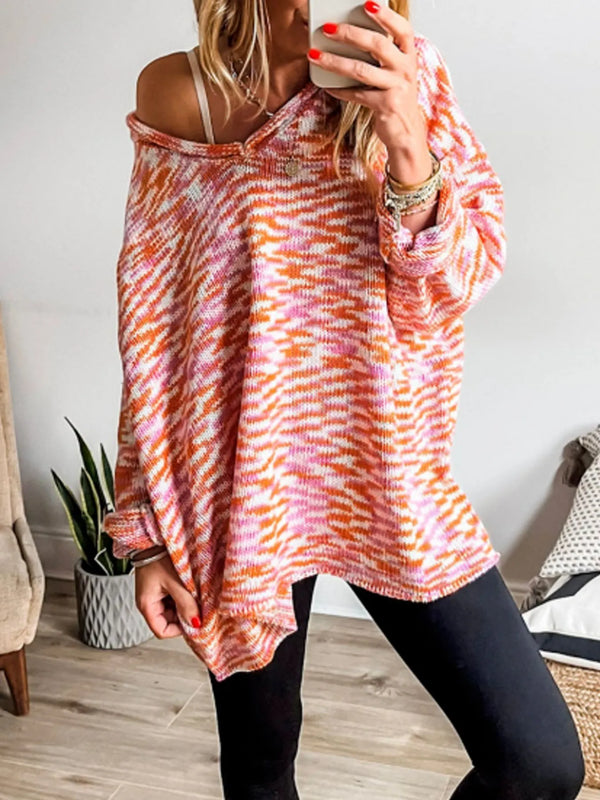 Multi-Color V-Neck Sweater