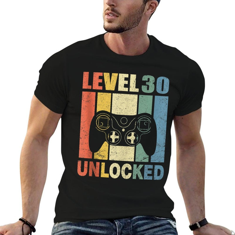 Level 30 Unlocked Funny Video Gamer 30th Birthday Gift  Versatile T-Shirt