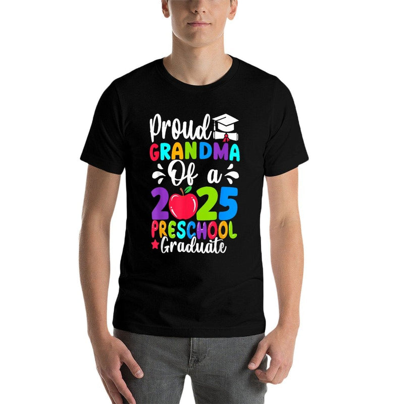 Proud Grandma Class of 2025 Preschool Graduate Graduation Comfortable T-Shirt