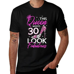 This Queen Makes 30 Look Fabulous 30th Birthday  Fade-proof Color T-Shirt
