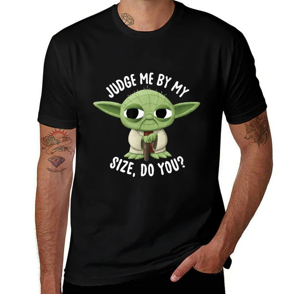 Star Wars Yoda Judge Me By My Size Do You  Rolled Sleeves T-Shirt
