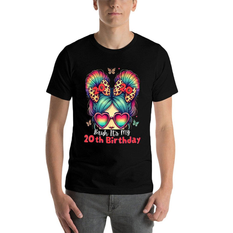 Bruh It's My 20th Birthday Retro 20 Year Old Birthday Girl  Graphic-printed T-Shirt