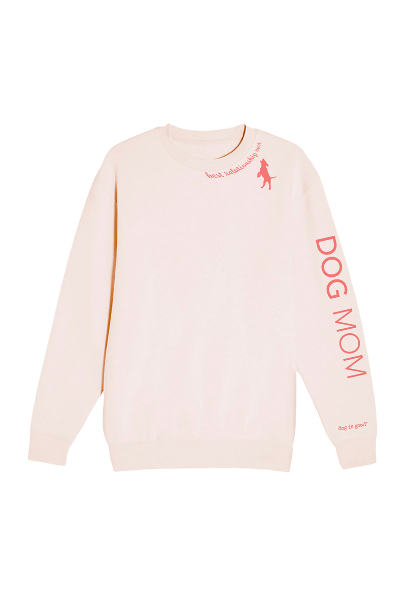 Limited Edition Dog Mom Super Soft Crewneck (Light Pink)