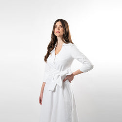 Button Down Fit & Flare Shirt Dress