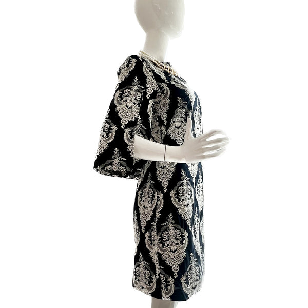Boat Neck Slashed Sleeve Sheath