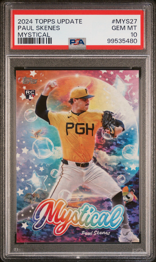 Graded 2024 Topps Update Paul Skenes #MYS27 Mystical Rookie RC Baseball Card PSA 10 Gem Mint