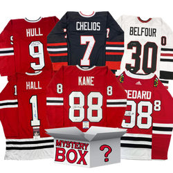 Autographed/Signed Chicago Hockey Jersey Mystery Box with PSA JSA or Beckett COA