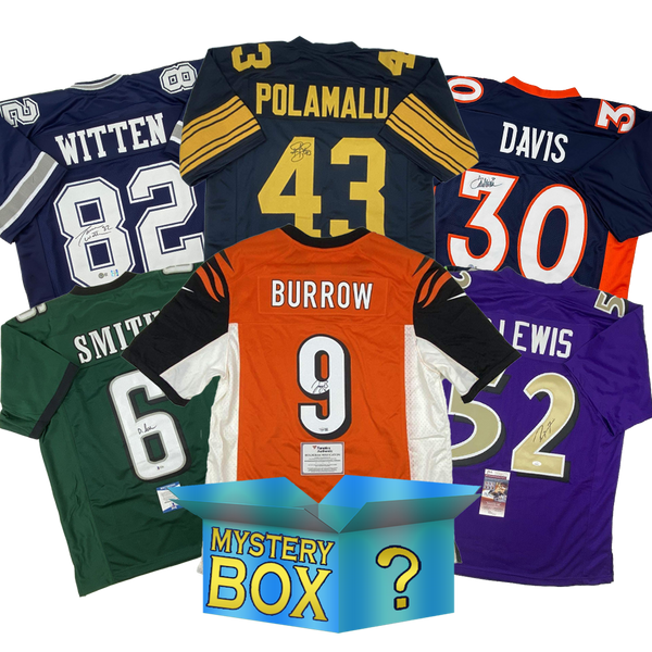 Autographed/Signed Football DIAMOND Series 2 Jersey Mystery Box with PSA JSA or Beckett COA