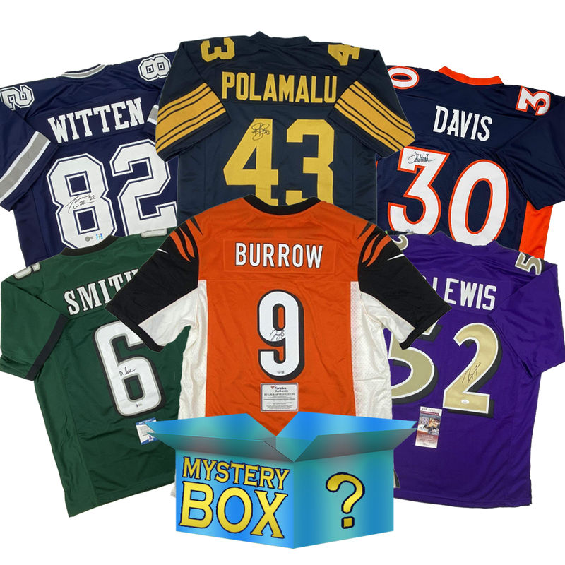 Autographed/Signed Football DIAMOND Series 2 Jersey Mystery Box with PSA JSA or Beckett COA