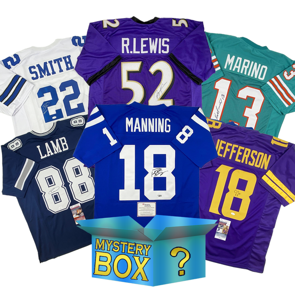 Autographed/Signed Football DIAMOND Series 3 Jersey Mystery Box with PSA JSA or Beckett COA
