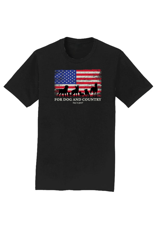 Unisex T-Shirt: For Dog and Country (Black)