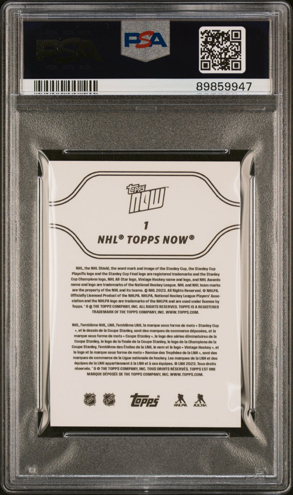Graded 2023 Topps Now NHL Connor Bedard #1 Stickers Rookie RC Hockey Card PSA 10 Gem Mint