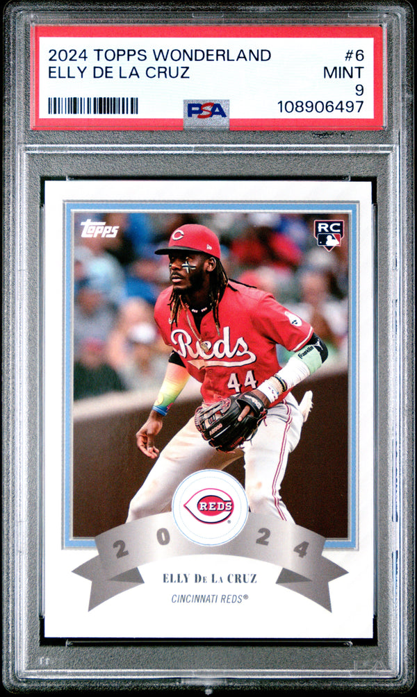 Graded 2024 Topps Wonderland Elly De La Cruz #6 Rookie RC Baseball Card PSA 9 Mint