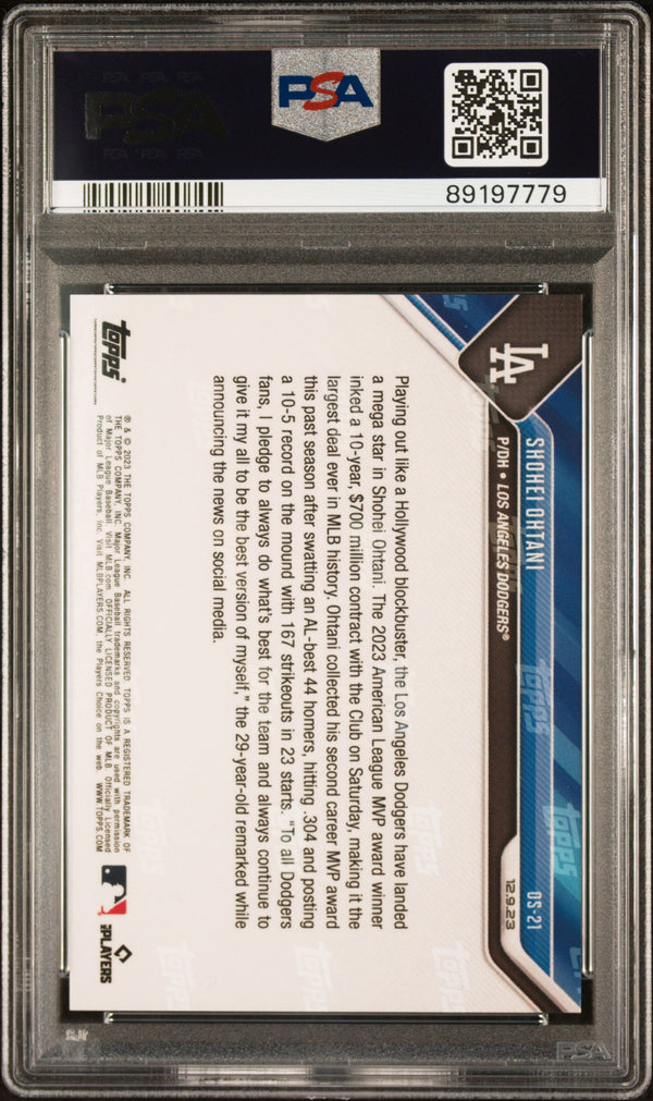 Graded 2023 Topps Now Shohei Ohtani #OS21 Offseason Baseball Card PSA 8 Near Mint