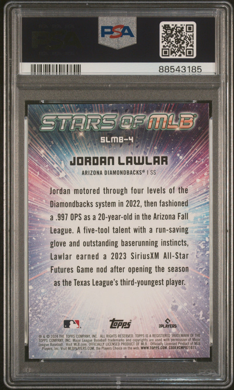 Graded 2024 Topps Jordan Lawler #SLMB4 Stars of MLB Rookie RC Baseball Card PSA 10 Gem Mint