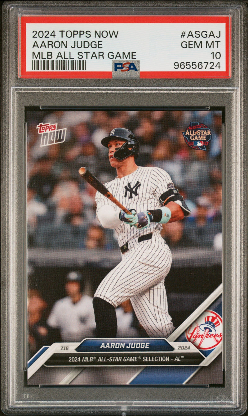 Graded 2024 Topps Now Aaron Judge #ASGAJ MLB All Star Game Baseball Card PSA 10 Gem Mint