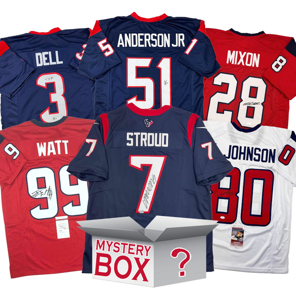 Autographed/Signed Houston Football Jersey Mystery Box with PSA JSA or Beckett COA