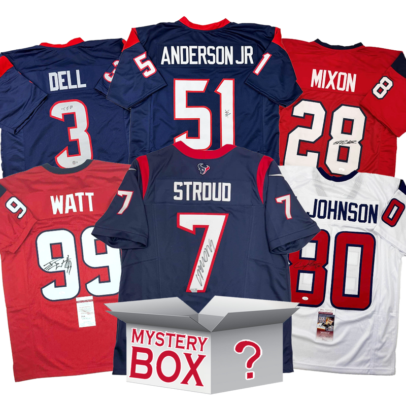 Autographed/Signed Houston Football Jersey Mystery Box with PSA JSA or Beckett COA
