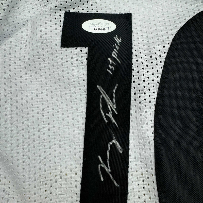 Autographed/Signed Kelsey Plum "1st Pick" Las Vegas White Basketball Jersey JSA COA