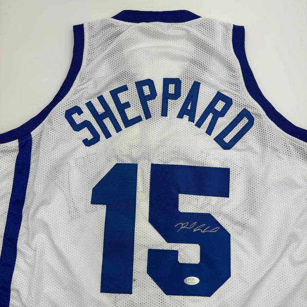 Autographed/Signed Reed Sheppard Kentucky White College Basketball Jersey PSA COA