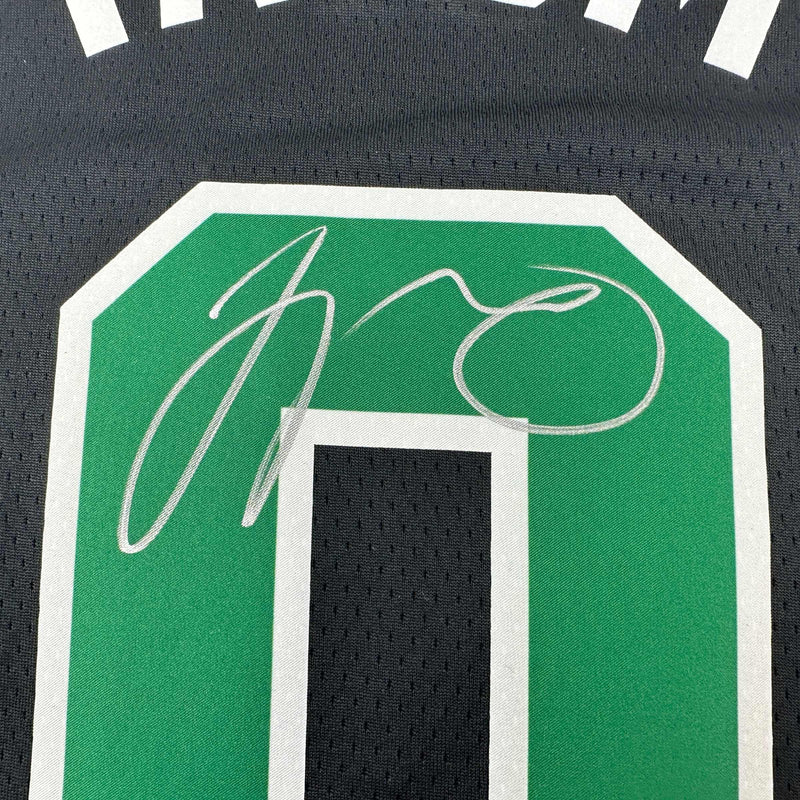 Autographed/Signed Jayson Tatum Boston Celtics Black Authentic Swingman Basketball Jersey Fanatics COA