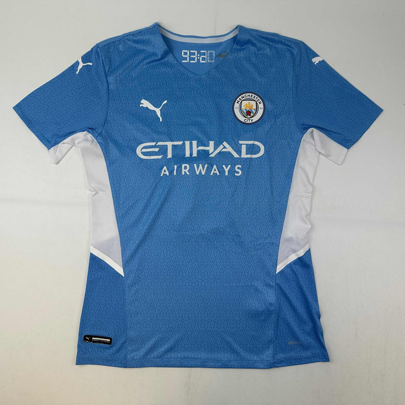 Autographed/Signed Ruben Dias Manchester City Blue Soccer Futbol Jersey Beckett BAS COA