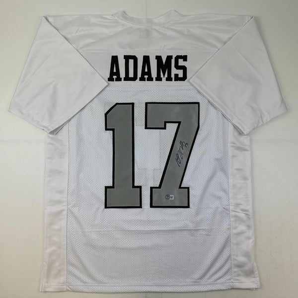 Autographed/Signed Davante Adams Las Vegas Oakland Color Rush White Football Jersey Beckett BAS COA