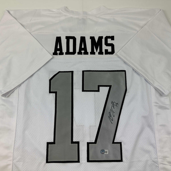 Autographed/Signed Davante Adams Las Vegas Oakland Color Rush White Football Jersey Beckett BAS COA