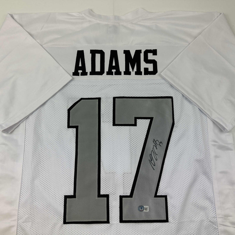 Autographed/Signed Davante Adams Las Vegas Oakland Color Rush White Football Jersey Beckett BAS COA